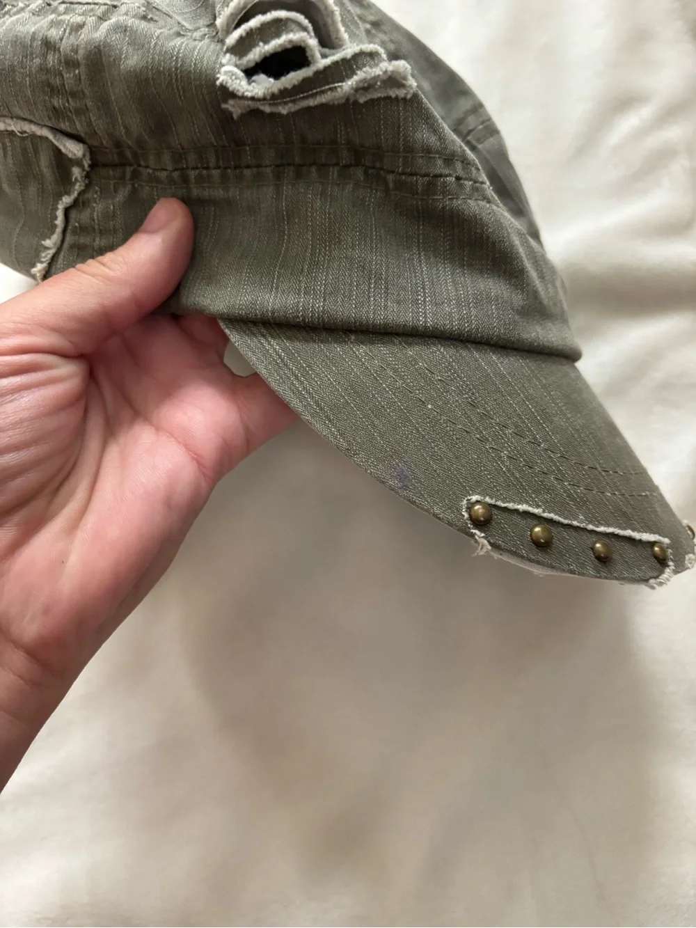 Vintage Y2K Military Cadet 'I ♥ My Soldier' Cap